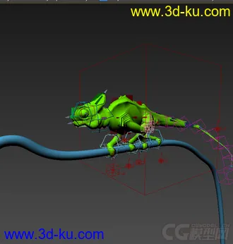 3D打印模型变色龙，写实类带动画的图片