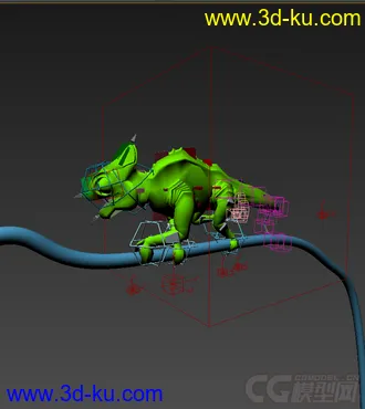 3D打印模型变色龙，写实类带动画的图片