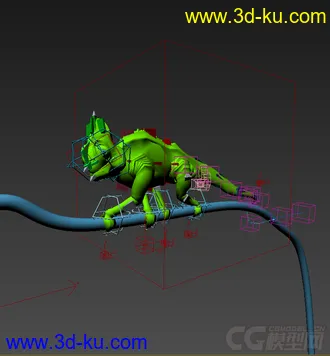 3D打印模型变色龙，写实类带动画的图片