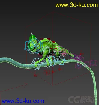 3D打印模型变色龙，写实类带动画的图片