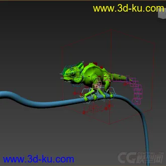 3D打印模型变色龙，写实类带动画的图片