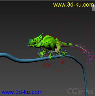 3D打印模型变色龙，写实类带动画的图片