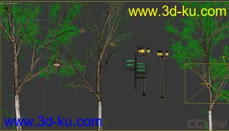 3D打印模型树灯-灯笼-路灯-路牌的图片