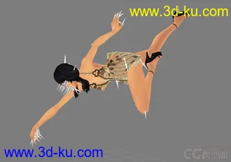 3D打印模型剑灵人女全套动作（贴图+绑定+动作）的图片