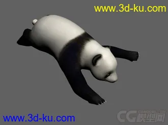 3D打印模型熊猫，带绑定，带动画的图片