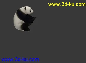 3D打印模型熊猫，带绑定，带动画的图片