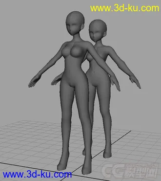 3D打印模型自用女人体，布线均匀。MAYA2013的图片