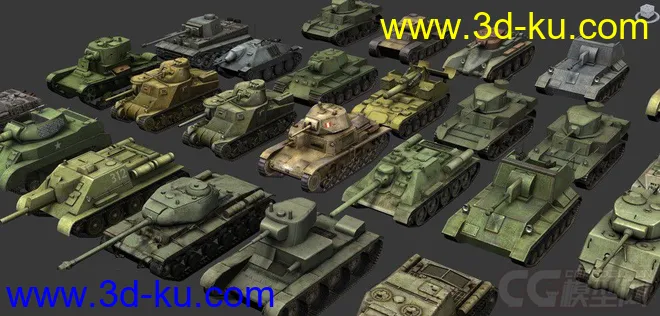 二战38个主站坦克模型的图片1