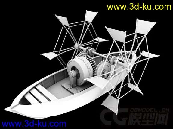 水车船，船模型的图片4
