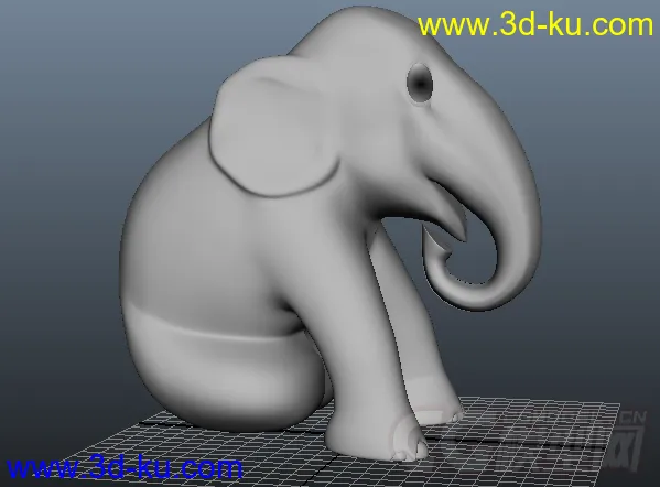 大象卡通可爱造型站姿坐姿模型的图片2