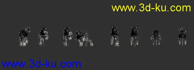 狗-狼狗-犬-附带29种动画模型的图片7