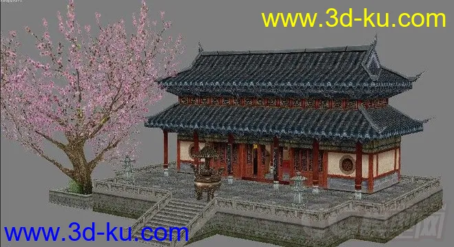 繁华时节的寺庙模型的图片1