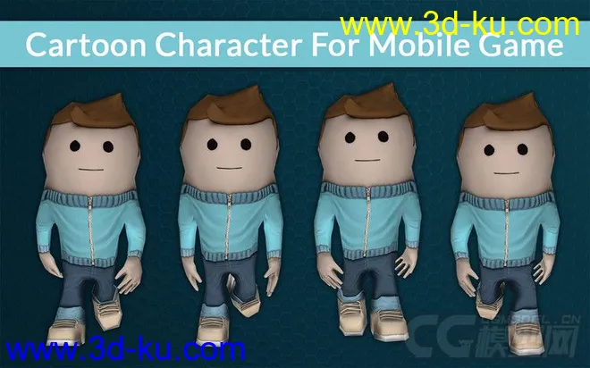 unity3d 游戏模型 Cartoon Character For Mobile Game 卡通人物手机版的图片1
