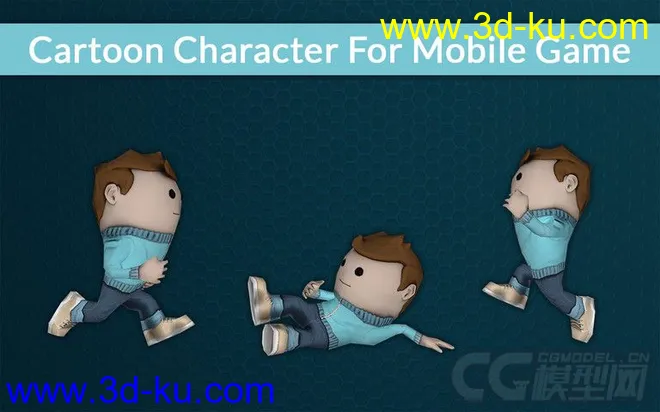 unity3d 游戏模型 Cartoon Character For Mobile Game 卡通人物手机版的图片2