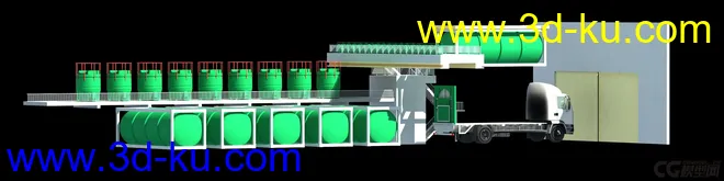 液化气-工厂-罐子-汽车模型的图片5