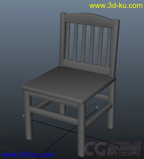 一把简单的椅子，赚积分模型的图片1