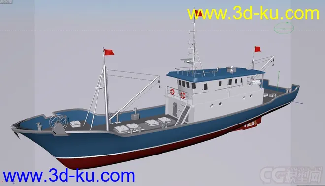 30m中型渔船 大型渔船 渔轮 布线清晰 原创模型的图片1