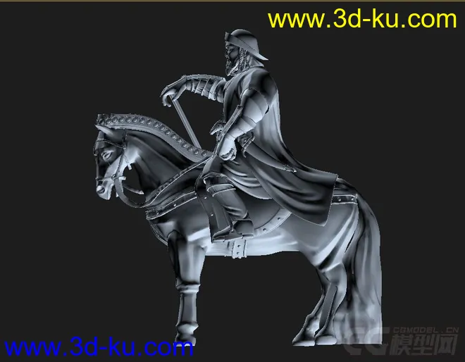 骑马彪悍的成吉思汗模型的图片4