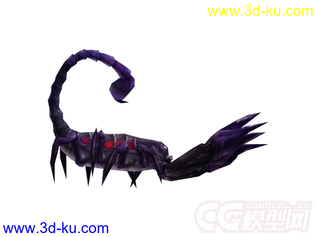 大钳子动物形态蝎子一枚带绑定模型的图片2