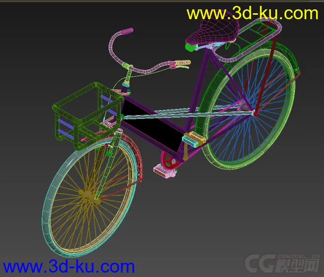 小摆件，高精，写实，复古，自行车模型的图片1