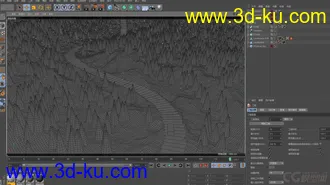 3D打印模型c4d场景 冬季雪山森林公路的图片