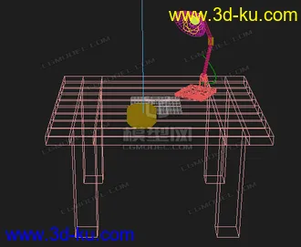 3D打印模型简易的灯具、书桌、咖啡的图片