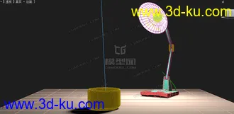 3D打印模型简易的灯具、书桌、咖啡的图片