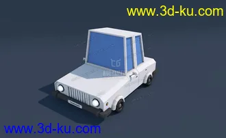 3D打印模型lowpoly car 低面汽车的图片