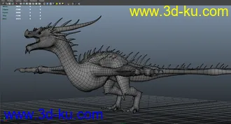 3D打印模型一条带翅膀的小蛇   带材质贴图  带绑定   带灯光文件的图片