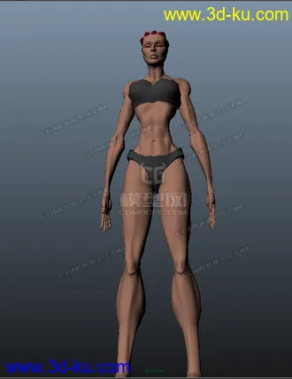 3D打印模型肌肉女的图片