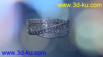 3D打印模型钻石手镯 diamond bracelet的图片