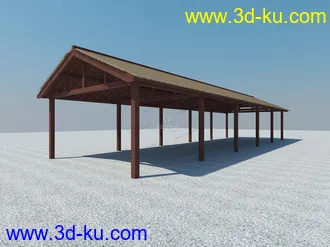 3D打印模型公园里的自行车棚的图片