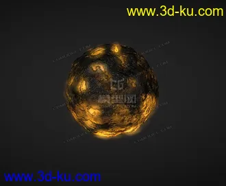 3D打印模型灼热陨石 岩浆 C4D   lava  meteorolite的图片