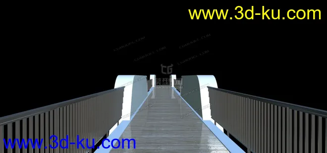 欢迎关注 定期更新免费素材 CG人行桥模型的图片3