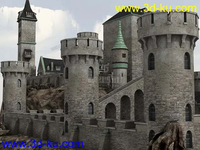 城堡一座，喜欢的拿走模型的图片1
