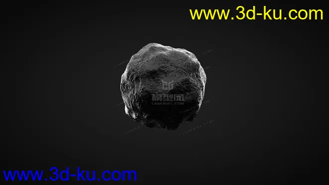 太空陨石 meteorolite  C4D模型的图片2