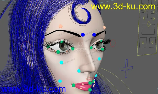 超级模特美女一枚 有绑定 表情控制细致模型的图片5
