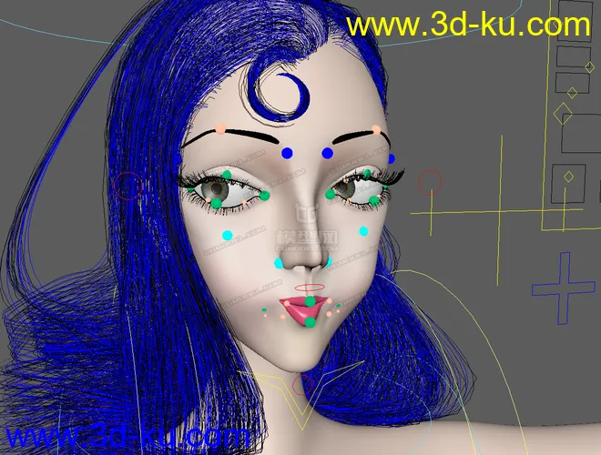 超级模特美女一枚 有绑定 表情控制细致模型的图片7