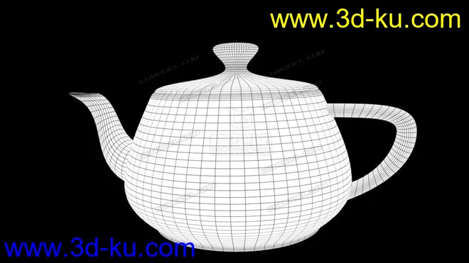 简易小茶壶茶壶，四边面模型的图片5