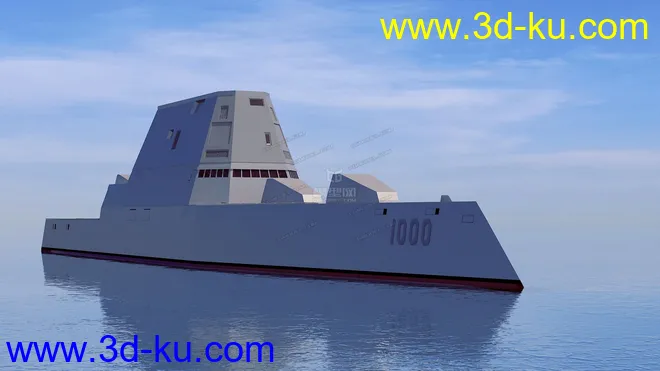 【原创】美军DDG-1000朱姆沃尔特号驱逐舰模型的图片1