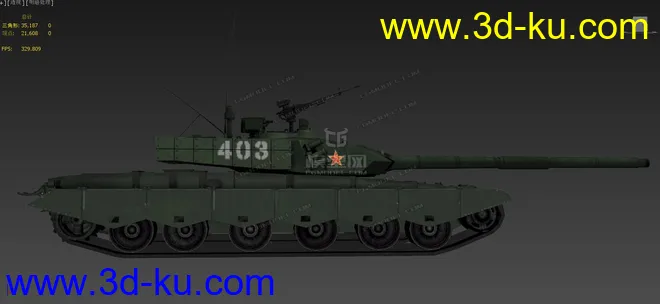 战地4 ZTZ99 主战坦克 高清模型的图片3