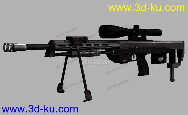 DSR 狙击枪 低模带法线模型的图片1