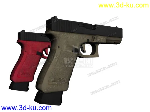 G18手枪 2款贴图 带法线模型的图片1