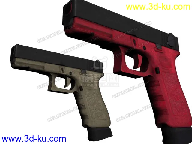 G18手枪 2款贴图 带法线模型的图片3