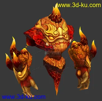 3D打印模型《天堂》agathion_fire 火元素 火怪的图片