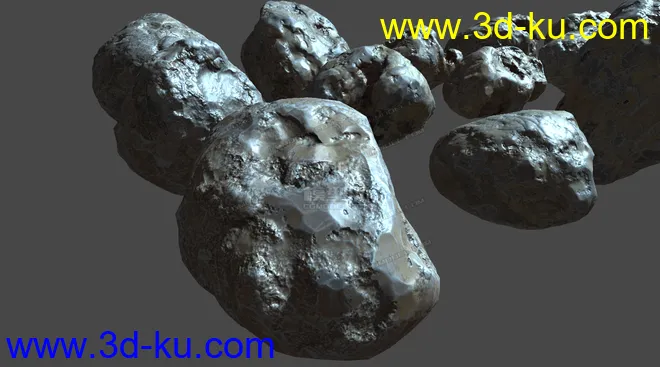 陨石 流星 碎石 岩石 铁块 金属模型的图片1