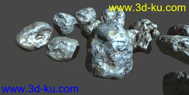 陨石 流星 碎石 岩石 铁块 金属模型的图片2