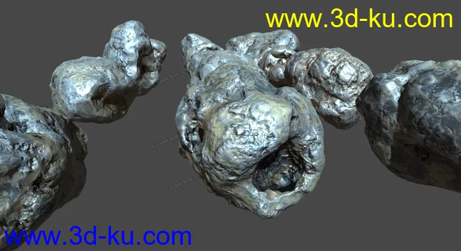 陨石 流星 碎石 岩石 铁块 金属模型的图片3