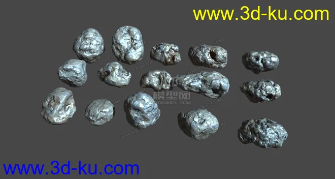 陨石 流星 碎石 岩石 铁块 金属模型的图片5