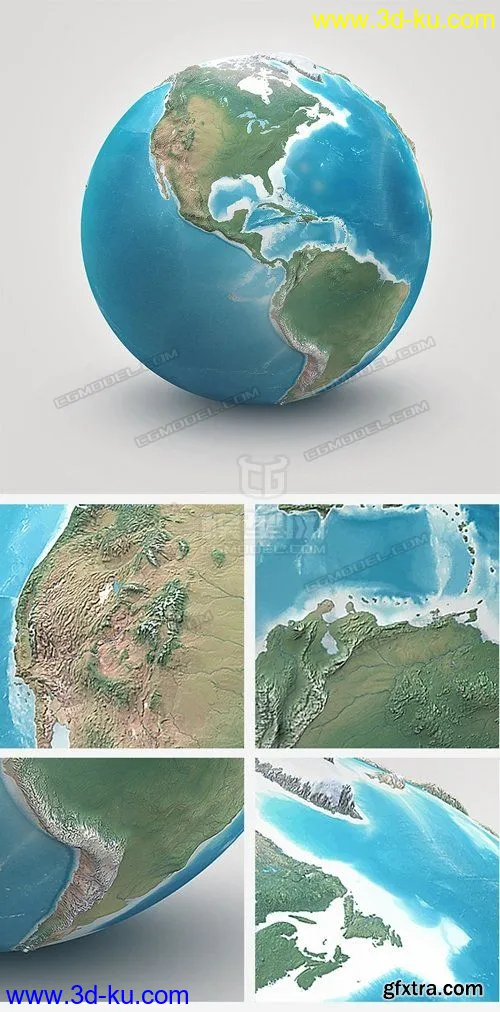 超高品质地球模型的图片1